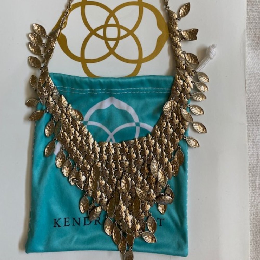 Tanay Statement Necklace, Gold Plate